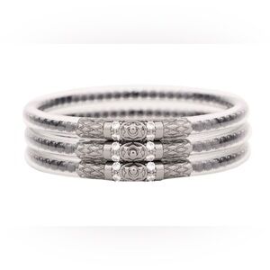 BuDhaGirl Three Queens All Weather Bangles. Black (SM)